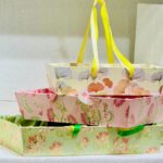 Floral Design Fabric Basket