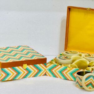 Colorful gift hampers box featuring 4 jars, perfect for wedding favors, stylish gifts, and vibrant celebrations.