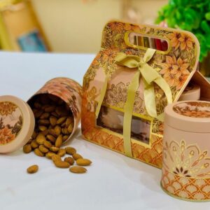 Floral Deep Plum Paper Basket