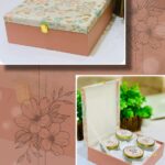 Charming gift hampers box featuring 4 jars, perfect for wedding favors, floral gifts, and thoughtful presents for guests.