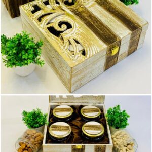 Chic gift hampers box featuring gourmet treats, perfect for wedding favors, elegant gift baskets, and stylish celebrations.