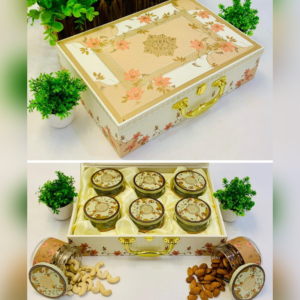Blush Bloom 6 Jar Hamper gift box, perfect for wedding favors and charming gifts for any occasion.
