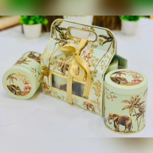 Tropical Heritage 2 Tin Jar Basket