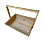 Handled Wooden Basket