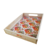 Floral Pinewood Tray